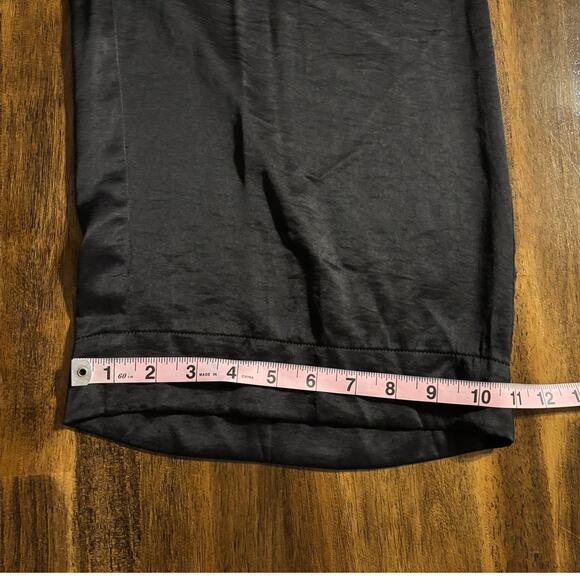 Madewell Women’s 0 Harlow Wide Leg Pant Black Satin High Rise Trouser - Picture 14 of 16